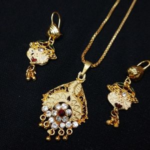 Meenakari Work Half Set