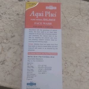 Aqui Plus Face Wash For Acne Pimples