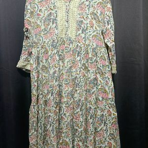 Floral Cotton Long Gown