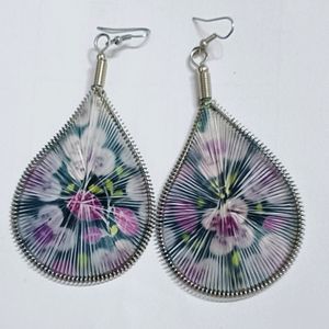 Thread Woven Beautiful Earrings In Shades Of 💜