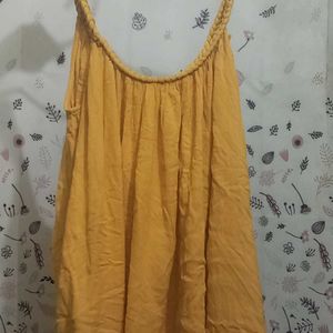 Mustard Tank Top With Braided Strap