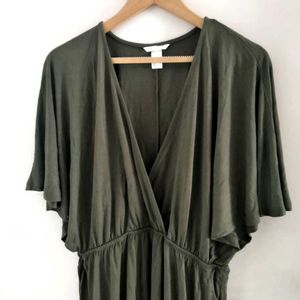 H&M OLIVE GREEN DRESS