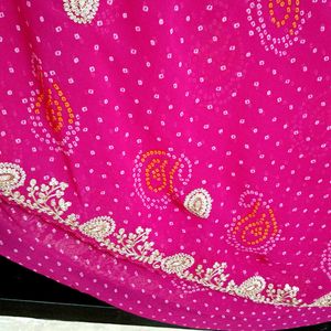 New Pitta Work Saree Without Tag