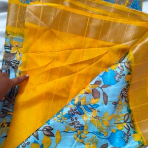 New Chendri Silk Saree Not used