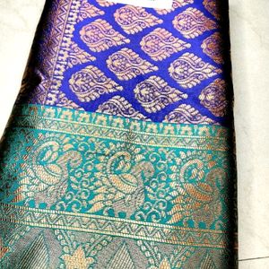 Brand New Gorgeous Silk Saree With Blouse Piece