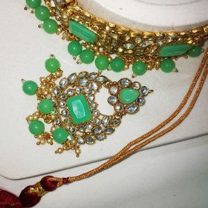 Light Green Colour Jeweller Set