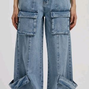 Mid Waist Wide Leg Jeans