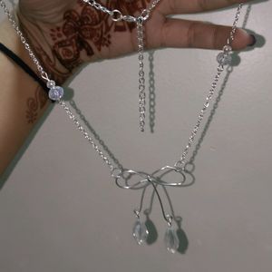 Wired Bow Y2K Fairycore Coquette Necklace