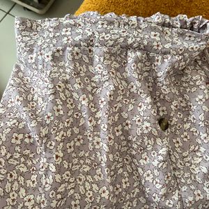 Lavender Floral Skirt