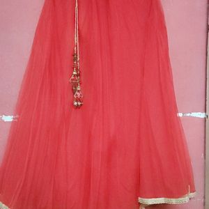 Red ♥️ Lehenga And Choli With Dupattaa 🎉