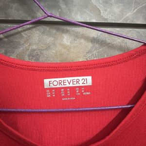 Red Forever 21 fitted top