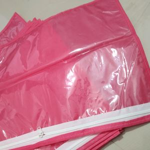 Piece Of 6 Pink Saree Cover