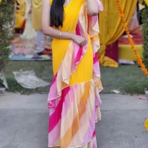 Saree For Haldi And Mehandi Function