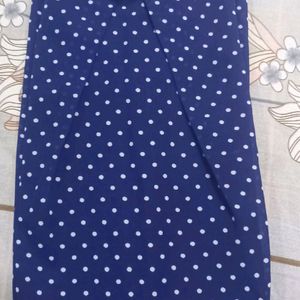 Polka print blue n white short dress