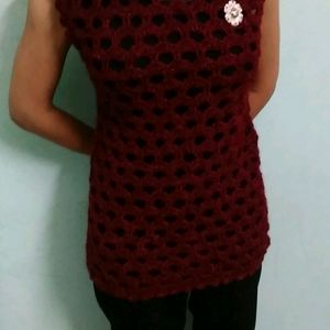 Maroon Crochet top