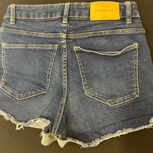 Zara High Waisted Denim Shorts