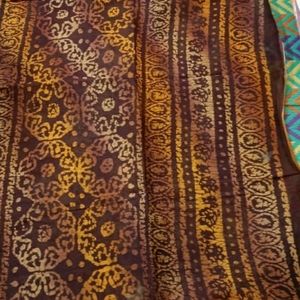 Brown Color Cotton Saree