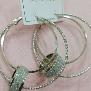 Silver Colour Earrings