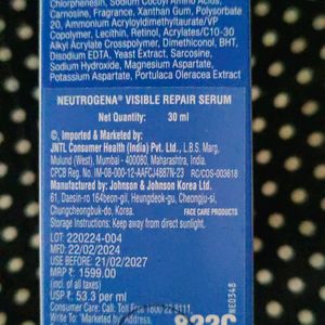 Neutrogena Visible Repair Serum