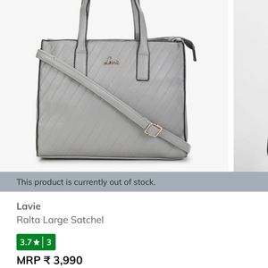 *PRICE DROP* Lavie Grey Handbag Big Size