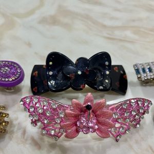 Set Of 6 Clutchers & Hairclips