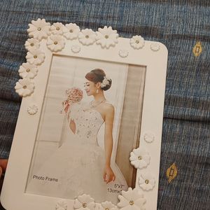 Beautiful White Photo Frame With Stand