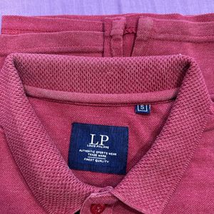 Louis Philippe Polo Neck Red Tshirt