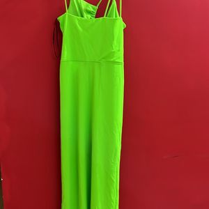 Green Color Cris Cross Dress From H&M