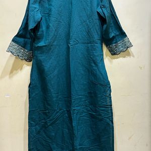 Berrylicious Green Embroidered Kurta Set Size XL