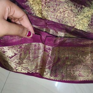 Pink Pure Kanchi Pattu Saree