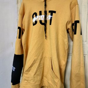 Yellow Colour Hoodie For Mens