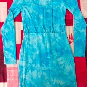 Dye Wash Blue Dress