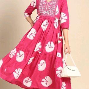 Pure Cotton Kurta With Trousers Set For Women