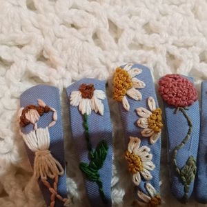 Hand Embroidery Hair Pin