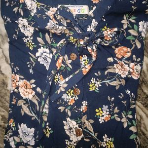 Beautiful Floral Midi Dress For Girls