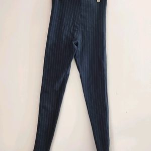 Mango Navy Skinny Legging Pant ( Women )