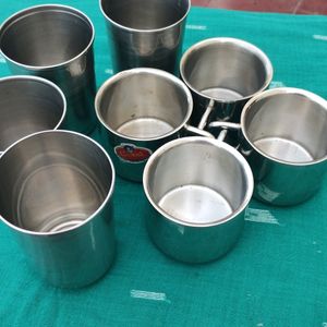 Double Wall Steel Cups 4nos