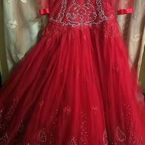 Barbie Ball Gown Stone Work With Cancan