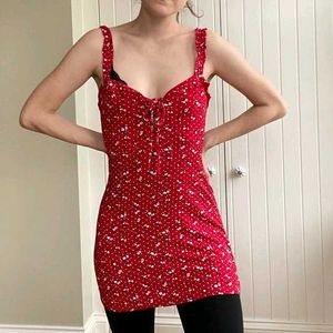 Red Floral Dress