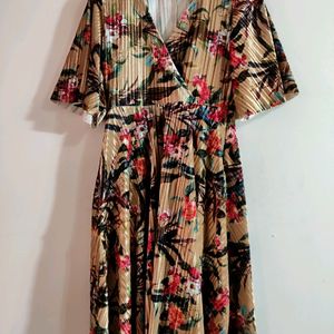 Ajio Women Brown Dress