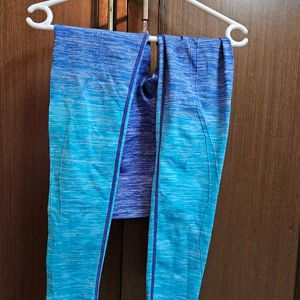 Ombre Blue Active Wear Leggings