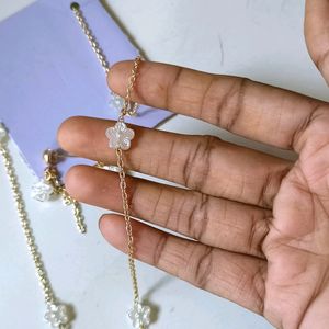 New Sakura Necklace + Earrings Set