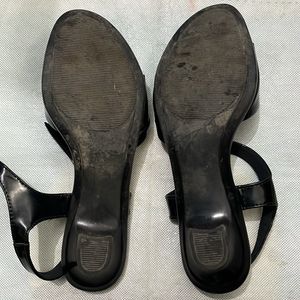 Solid Black Formal Sandals