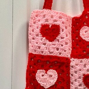 Crochet 🩷&❤️ Shoulder Bag