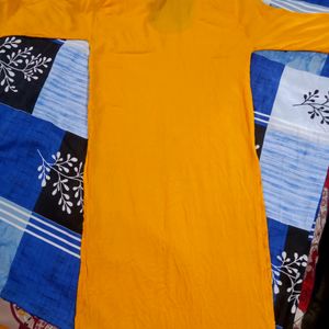 Dark Yellow Colour Kurta