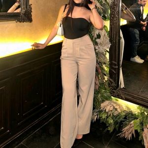 Stella Highwaist Tailored Pants - Beige (New)