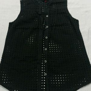 Black Net Top/Shrug