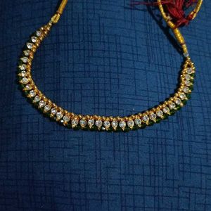 Necklace With Green Stone