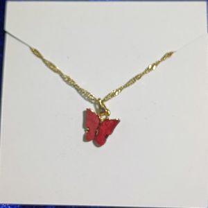 Butterfly Pandent Chain Necklace