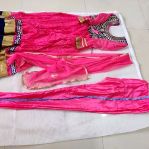 Anarkali Kurti Dupatta Pant Set